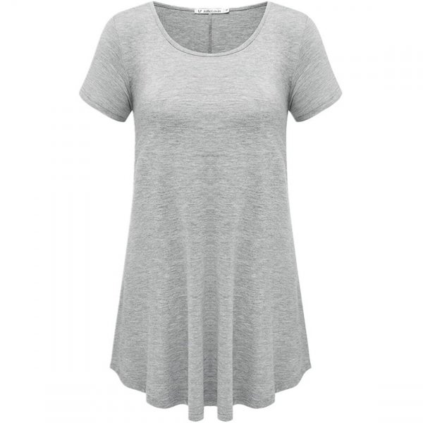 Heather Gray Women Beautiful Short Sleeve Clothes Sexy