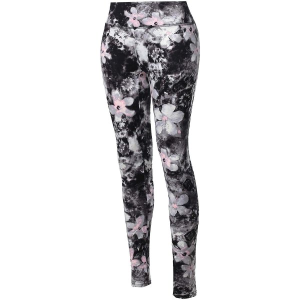 Fewlgl0034 Black Floral Madam Comfortable Yoga Athletic Leggings Daily Exercise Gym Running Pants