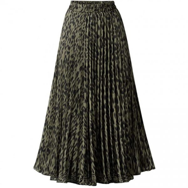 Green Madam Casual Brilliant Skirt For Office Wear