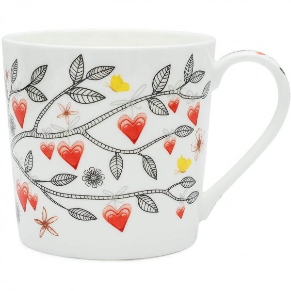 red heart tree Delicacy Hot Coffee Cups Fashion Funny Gift For Men Women Birthday Festival