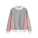 Pink and Grey Women Fashion Pullover Tops For Modern Ladies