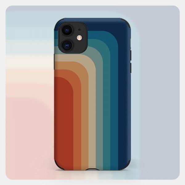 NEW！Caserano Retro Rainbow Design iPhone Anti-drop Case