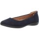 Navy Microfiber Female Casual Shoes Classic