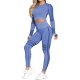 A. Blue Lady Comfortable Yoga Suit Workout Fitness Sport Suit