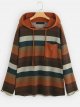 2022 spring new hooded loose long-sleeved striped sweater