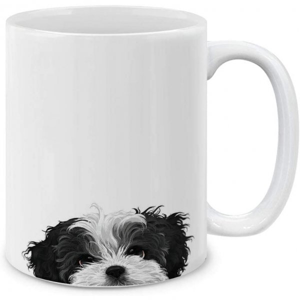 Black White Shih Tzu Simplicity Cup Funny Suitable For Office And Home