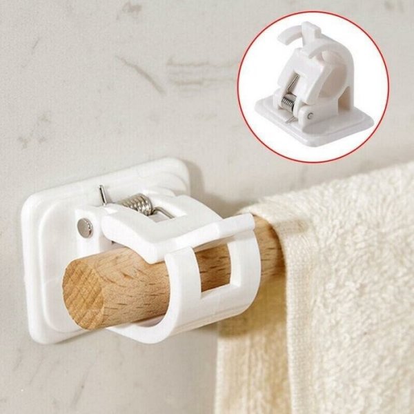 Nail-free Adjustable Rod Bracket Holders (2 Pcs)