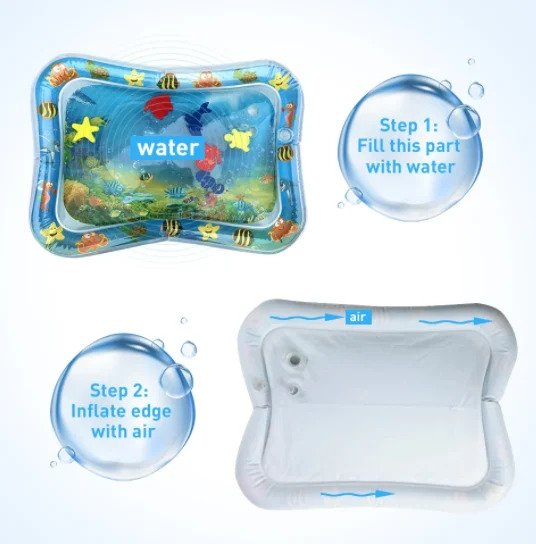 Tummy Time Inflatable Water Play Mat for Babies