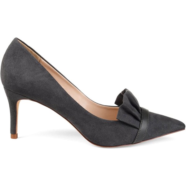 Grey Ladies Ease And Comfort Heels Padded Providing Comfortability