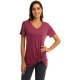 Fuchsia Madam Comfortable Short Sleeve Top For Workout