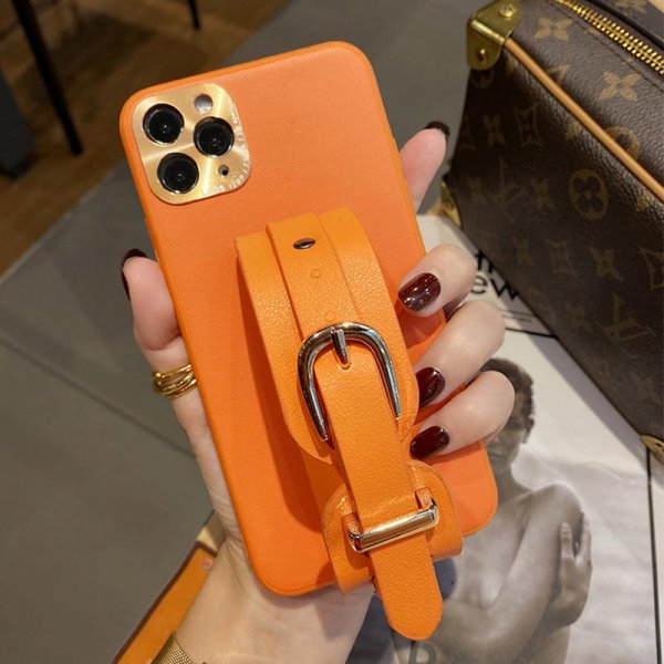 Unqiue！Caserano Leather Wristband Hold Stand For IPhone Case