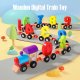 Wooden digital train toy