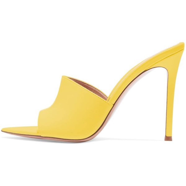 Yellow-10 Cm Womens Elegant And Beautiful Heels Makes A Great For Everyday Wear