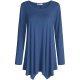 Steel Blue Madam Comfortable Long Sleeve Wear For Workout