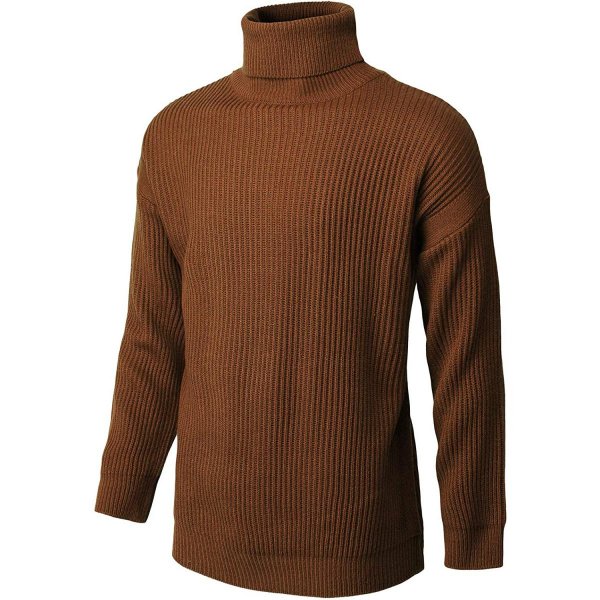 Kmoswl256-brown Masculinity Formal Knitted Jacket