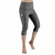 High Waist Out Pocket Yoga Pants Tummy Control Workout Running 4 Way Stretch Yoga Leggings - Dark Gray