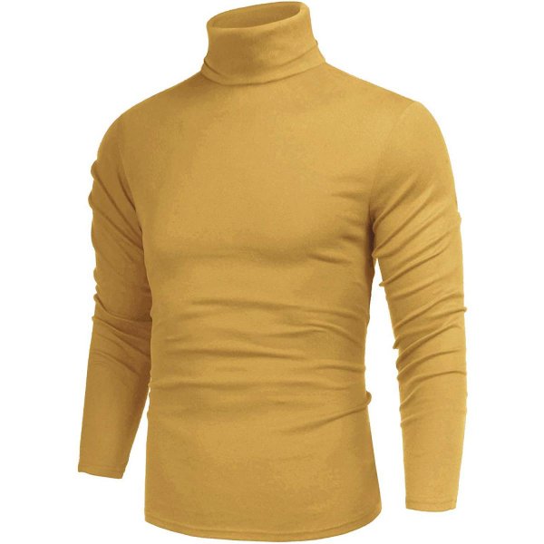 Yellow The Male Casual Merino Wool Sweater