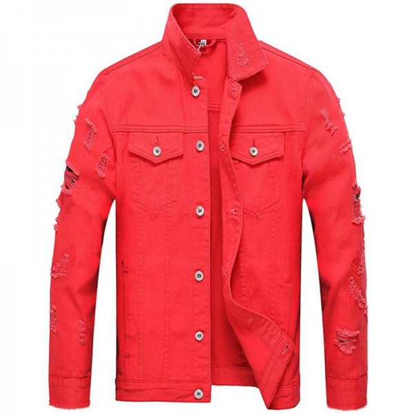 Red Gentleman Casual Jackets