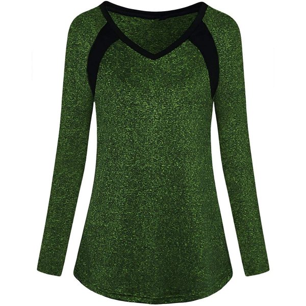 C-green Women Simple Long Sleeve Top For Sport