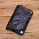 Handmade retro leather wallet with multiple credit card slots