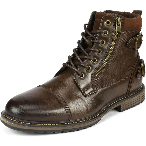 10/Brown Gentleman Boots Comfortable Warm Walking Boots For Military Work